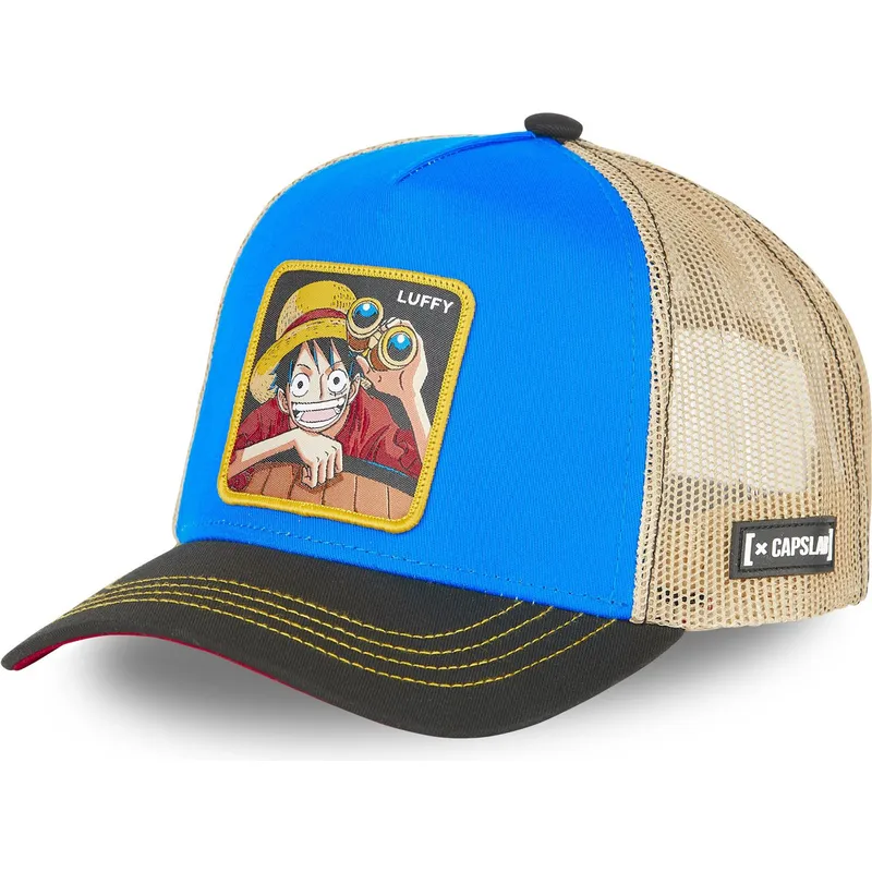 trucker-cap-blau-und-braun-monkey-d-luffy-op2-luf4-one-piece-von-capslab