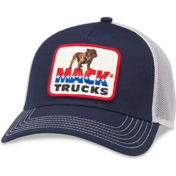 Truckerkeps blå och vit snapback Mack Trucks Twill Valin...
