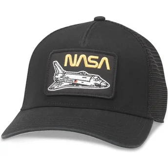 Svart trucker-keps snapback NASA Twill Valin Patch från American Needle