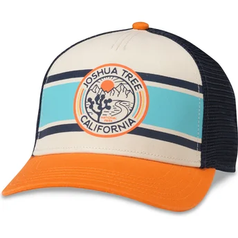 Trucker-Cap beige, marineblau und orange Snapback Joshua Tree National Park Sinclair von American Needle
