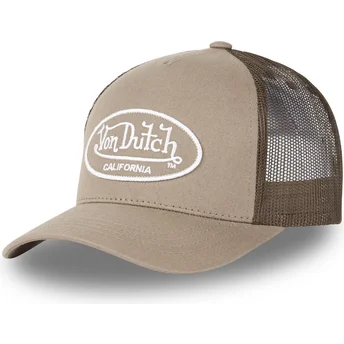 Braune verstellbare Trucker-Kappe LOF B3 von Von Dutch