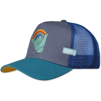 Graue und blaue LGBTQ Trucker-Cap Shakka HFT von Coastal