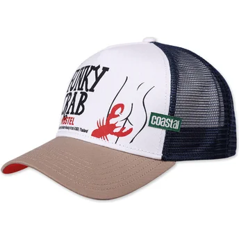 Vit och brun trucker-keps Funky Crab Hostel HFT från Coastal