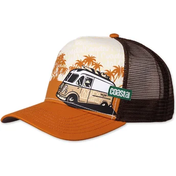Beige och brun trucker-keps SurfBubbi HFT från Coastal
