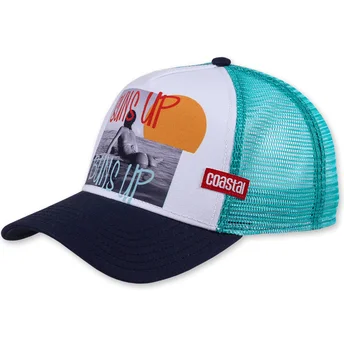 Vit och blå trucker-keps Suns Up Buns Up HFT från Coastal