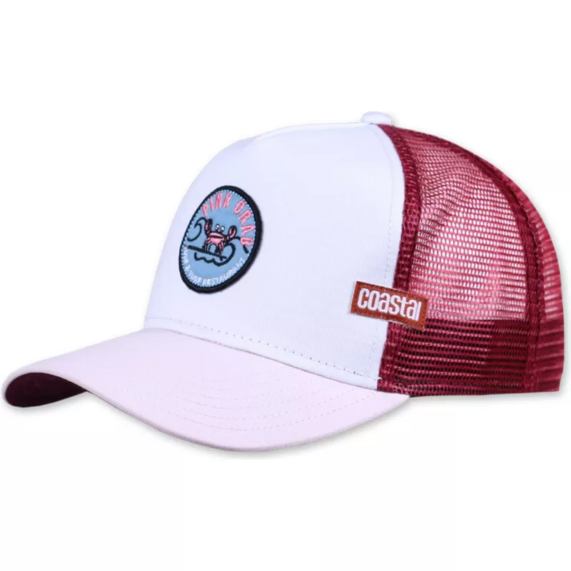 coastal-pink-crab-hft-white-pink-and-red-trucker-hat
