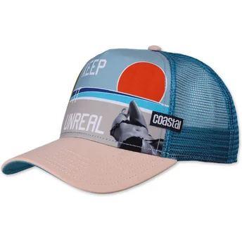Coastal Keep It Unreal HFT Blue and Beige Trucker Hat