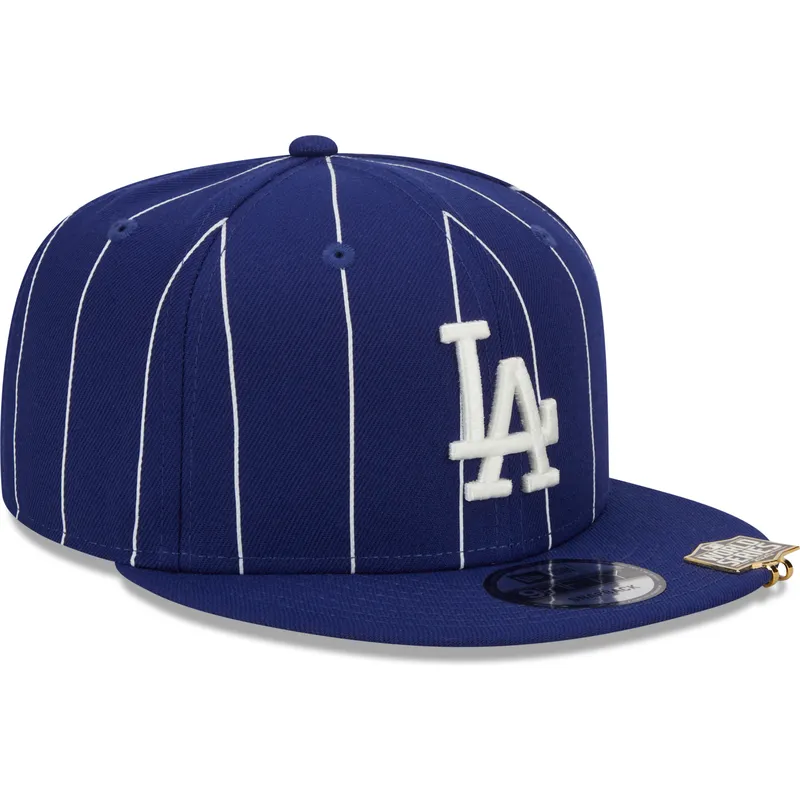 bla-platt-snapback-keps-9fifty-pinstripe-visor-clip-fran-los-angeles-dodgers-mlb-av-new-era