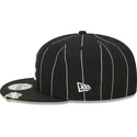schwarze-flache-snapback-kappe-9fifty-pinstripe-visor-clip-der-chicago-white-sox-mlb-von-new-era