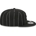 schwarze-flache-snapback-kappe-9fifty-pinstripe-visor-clip-der-chicago-white-sox-mlb-von-new-era