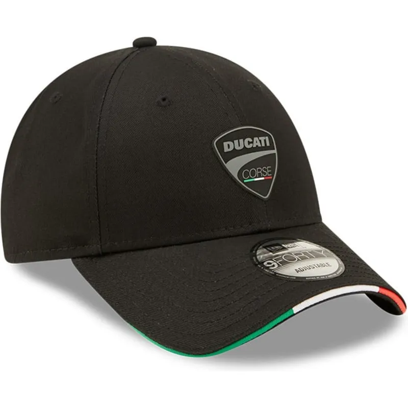 cap-zaoblena-black-adjustable-strap-9forty-repreve-flag-sandwich-ducati-motor-motogp-new-era cap-zaoblena-black-adjustable-strap-9forty-repreve-flag-sandwich-ducati-motor-motogp-new-era