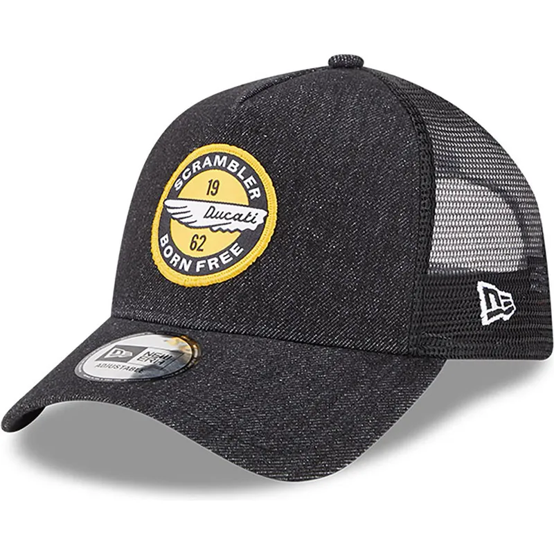 cepice-zaoblena-cerna-snapback-denim-a-frame-ducati-motor-motogp-new-era
