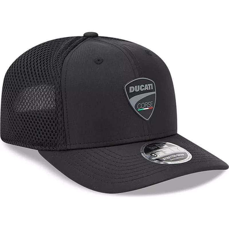 new-era-9fifty-stretch-snap-ripstop-ducati-motor-motogp-black-trucker-hat