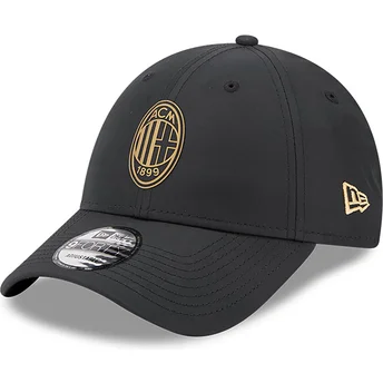 Čepice zaoblená černá nastavitelný pásek dorado 9FORTY AC Milan Serie A New Era