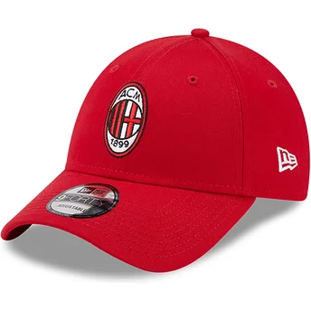 Cap zaoblená red adjustable strap 9FORTY Core AC Milan Serie A New Era