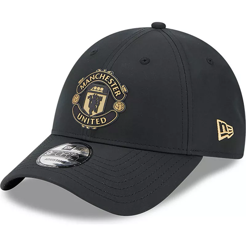 new-era-curved-brim-golden-logo-9forty-manchester-united-football-club-premier-league-black-adjustable-cap