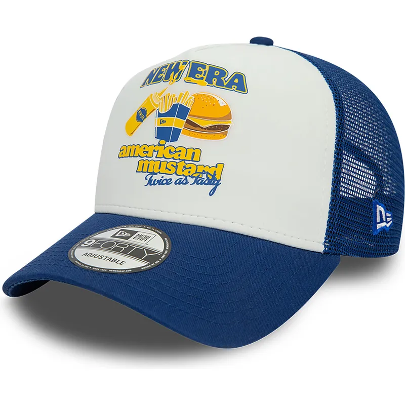 cepice-zaoblena-modra-snapback-mustard-a-frame-food-new-era