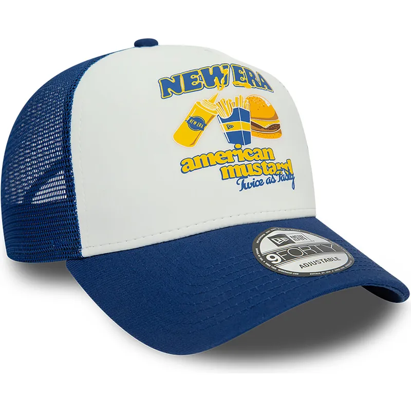 cepice-zaoblena-modra-snapback-mustard-a-frame-food-new-era
