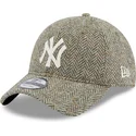 verstellbare-graue-9twenty-tweed-pack-kappe-der-new-york-yankees-mlb-von-new-era