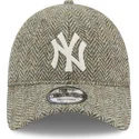 verstellbare-graue-9twenty-tweed-pack-kappe-der-new-york-yankees-mlb-von-new-era