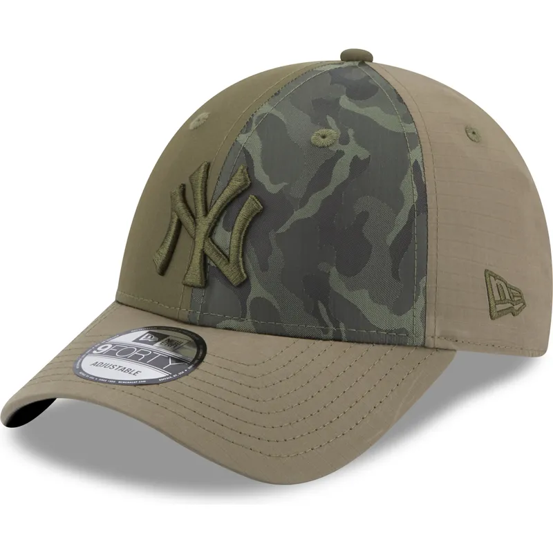 cepice-zaoblena-zelena-nastavitelny-9forty-multi-texture-new-york-yankees-mlb-new-era