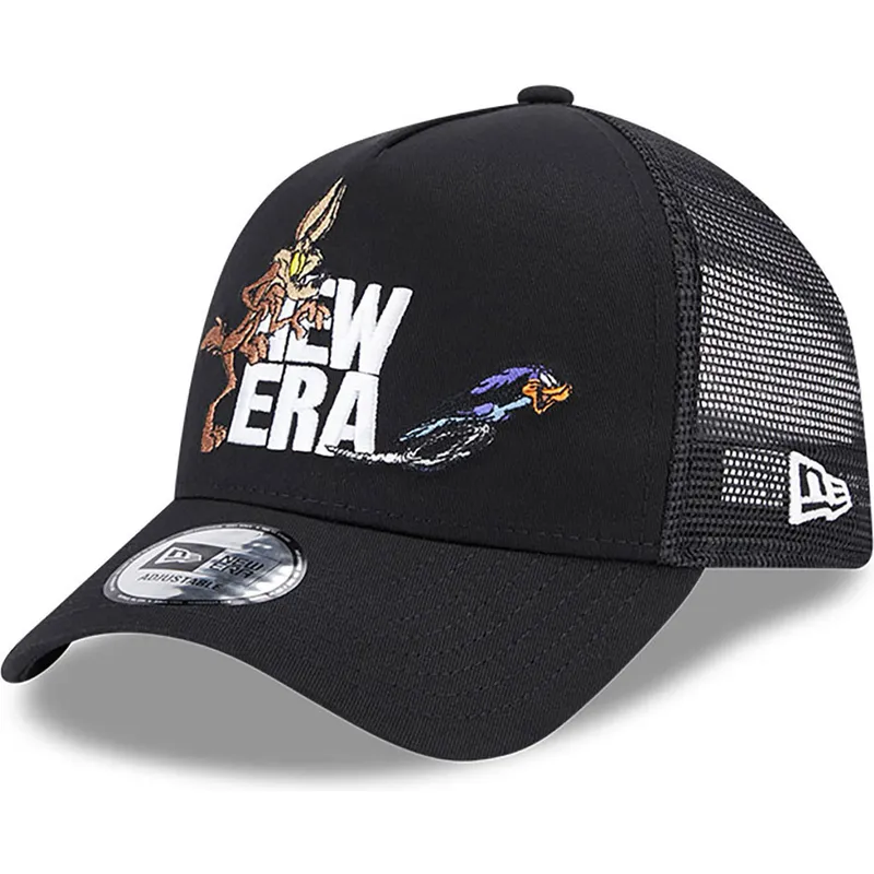 cepice-zaoblena-cerna-snapback-a-frame-coyote-y-correcaminos-looney-tunes-new-era