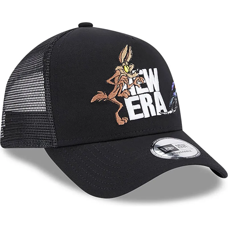cepice-zaoblena-cerna-snapback-a-frame-coyote-y-correcaminos-looney-tunes-new-era