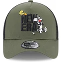 cepice-zaoblena-zelena-snapback-a-frame-piolin-y-silvestre-looney-tunes-new-era