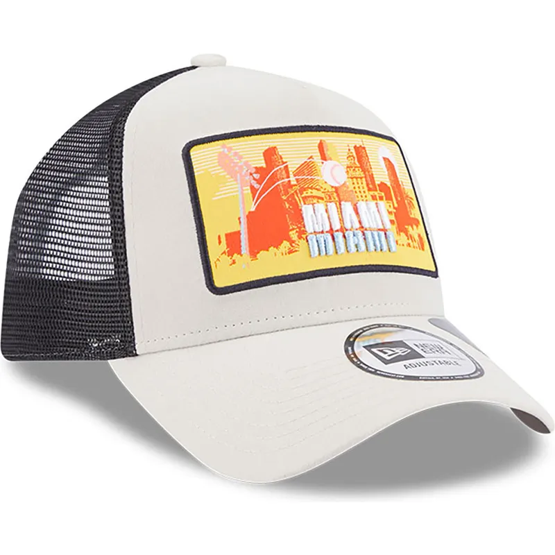 cepice-zaoblena-bezova-snapback-a-frame-repreve-license-plate-miami-new-era