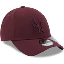 new-era-new-york-yankees-mlb-9forty-repreve-verstellbare-gebogene-kappe-in-weinrot-mit-weinrotem-logo