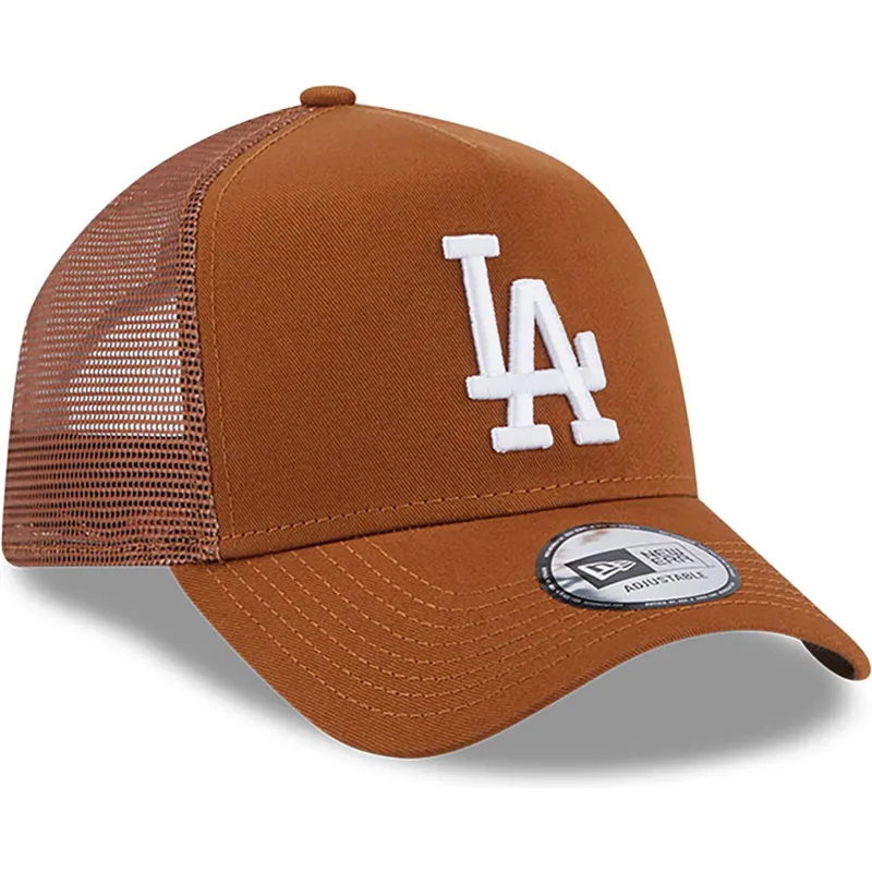 cepice-zaoblena-hneda-snapback-a-frame-league-essential-los-angeles-dodgers-mlb-new-era