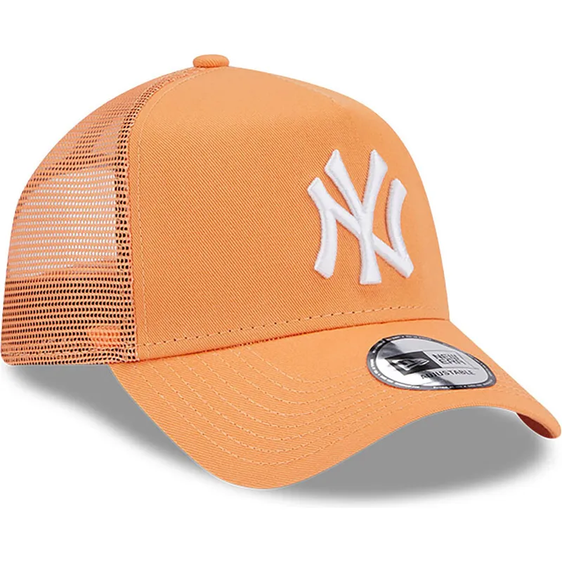 cepice-zaoblena-oranzova-snapback-a-frame-league-essential-new-york-yankees-mlb-new-era