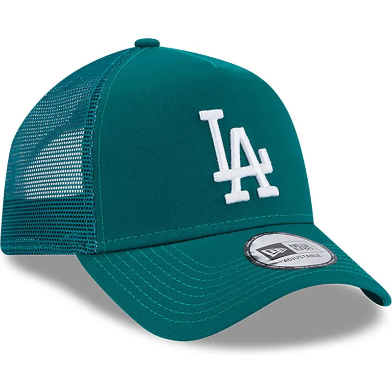 cepice-zaoblena-zelena-snapback-a-frame-league-essential-los-angeles-dodgers-mlb-new-era