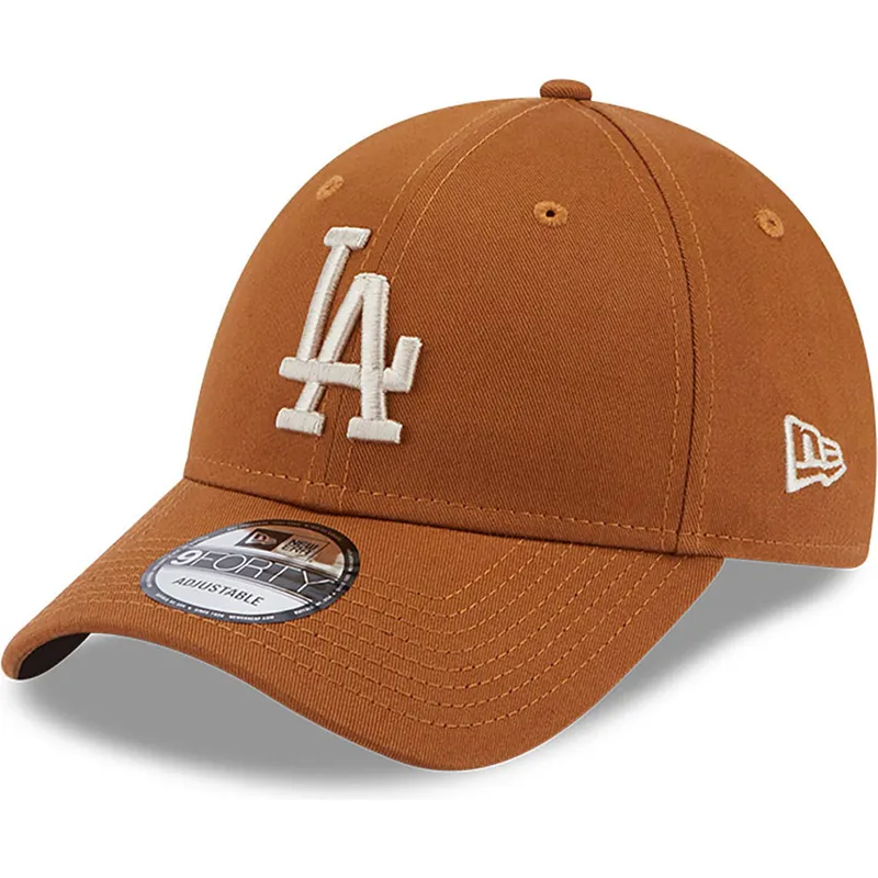 cepice-zaoblena-hneda-nastavitelny-9forty-league-essential-los-angeles-dodgers-mlb-new-era