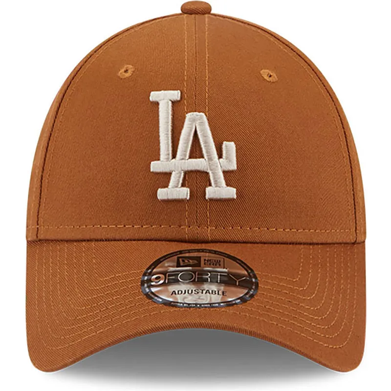 cepice-zaoblena-hneda-nastavitelny-9forty-league-essential-los-angeles-dodgers-mlb-new-era