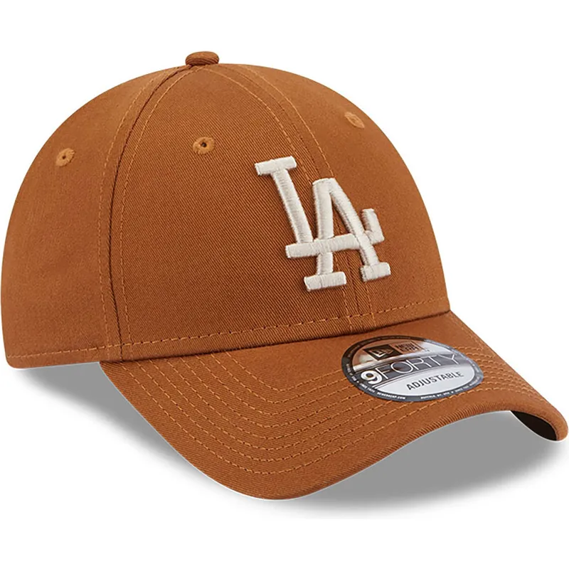 cepice-zaoblena-hneda-nastavitelny-9forty-league-essential-los-angeles-dodgers-mlb-new-era