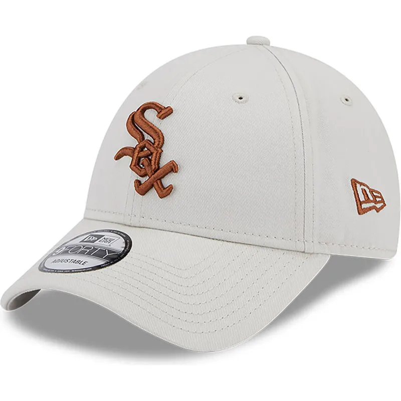 cepice-zaoblena-bezova-nastavitelny-pasek-marron-9forty-league-essential-chicago-white-sox-mlb-new-era