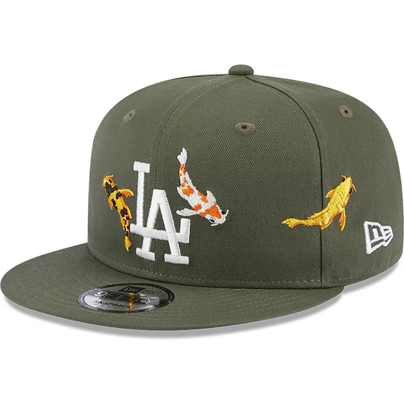 cepice-rovna-zelena-snapback-9fifty-koi-fish-los-angeles-dodgers-mlb-new-era
