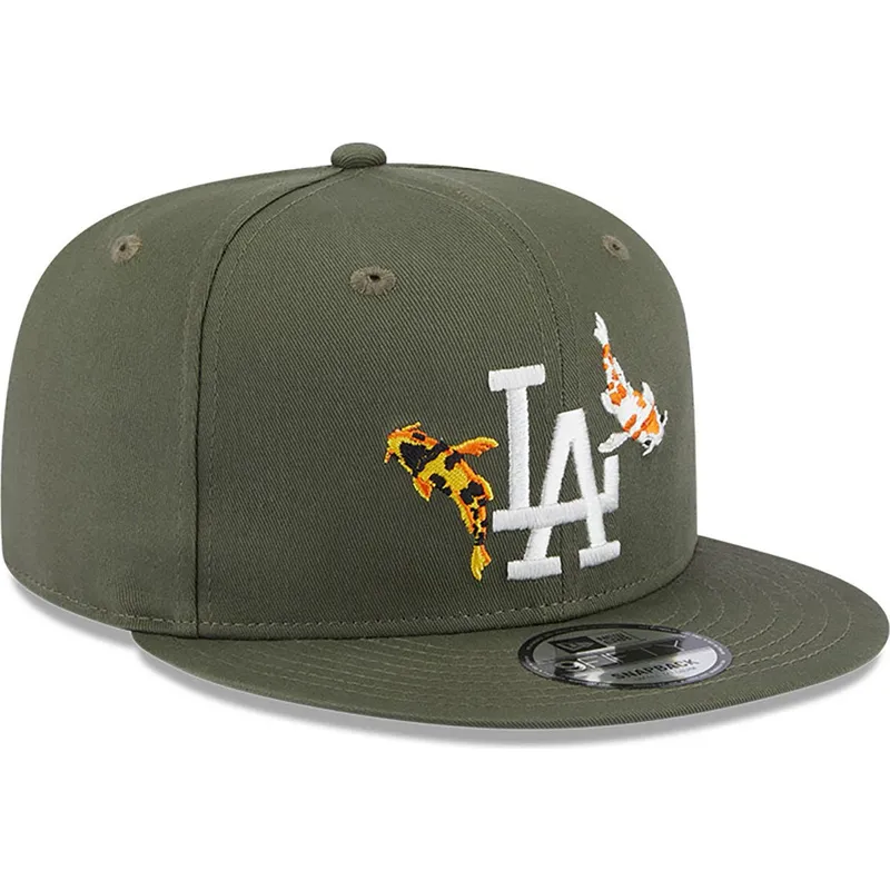 cepice-rovna-zelena-snapback-9fifty-koi-fish-los-angeles-dodgers-mlb-new-era