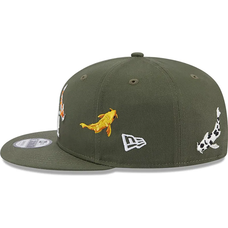 cepice-rovna-zelena-snapback-9fifty-koi-fish-los-angeles-dodgers-mlb-new-era