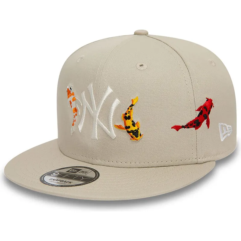 cepice-rovna-bezova-snapback-9fifty-koi-fish-new-york-yankees-mlb-new-era