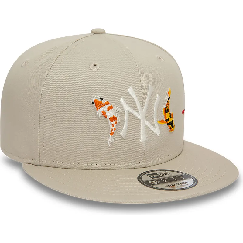 cepice-rovna-bezova-snapback-9fifty-koi-fish-new-york-yankees-mlb-new-era