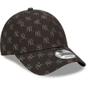 new-era-mlb-new-york-yankees-9forty-monogram-verstellbare-schwarze-kappe
