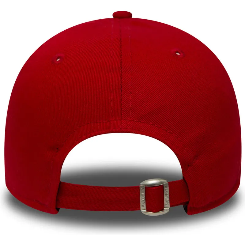 rote-verstellbare-gebogene-kappe-fur-kinder-9forty-essential-new-york-yankees-mlb-von-new-era