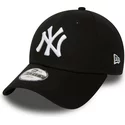 new-era-kinder-curved-brim-9forty-essential-new-york-yankees-mlb-adjustable-cap-schwarz