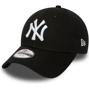 Čepice zaoblená černá nastavitelný pásek pro děti 9FORTY Essential New York Yankees MLB New Era