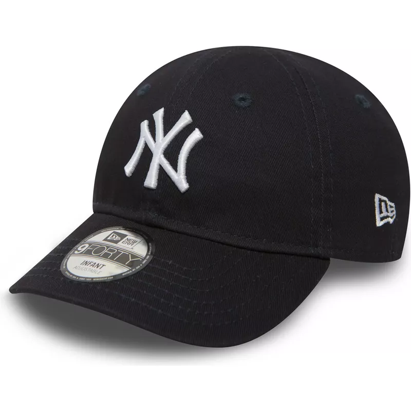 new-era-kinder-curved-brim-9forty-essential-new-york-yankees-mlb-adjustable-cap-blau