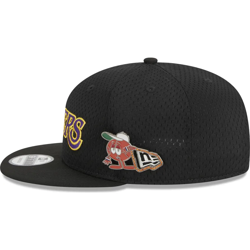 cepice-rovna-cerna-snapback-9fifty-post-up-pin-los-angeles-lakers-nba-new-era