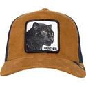 trucker-cap-braun-und-marineblau-panther-panther-panthuroy-corduroy-the-farm-von-goorin-bros