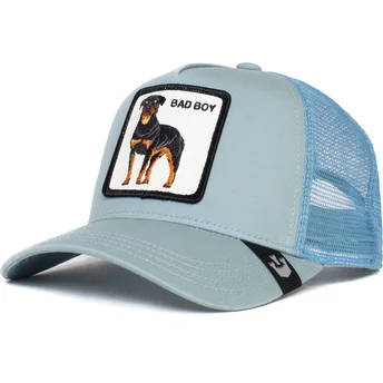 trucker-cap-blau-hund-rottweiler-bad-boy-truckin-the-farm-von-goorin-bros